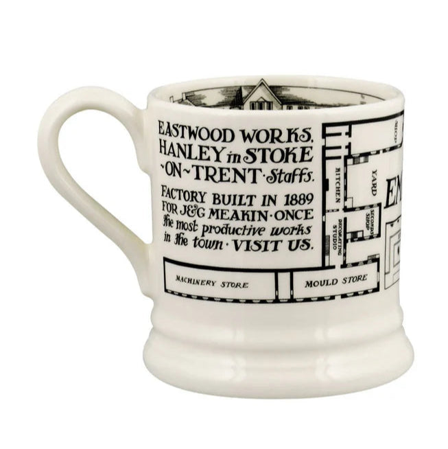EB Factory Plan 1/2 Pint Mug-Emma Bridgewater-Emma Bridgewater Pottery-Joanne Hudson Basics
