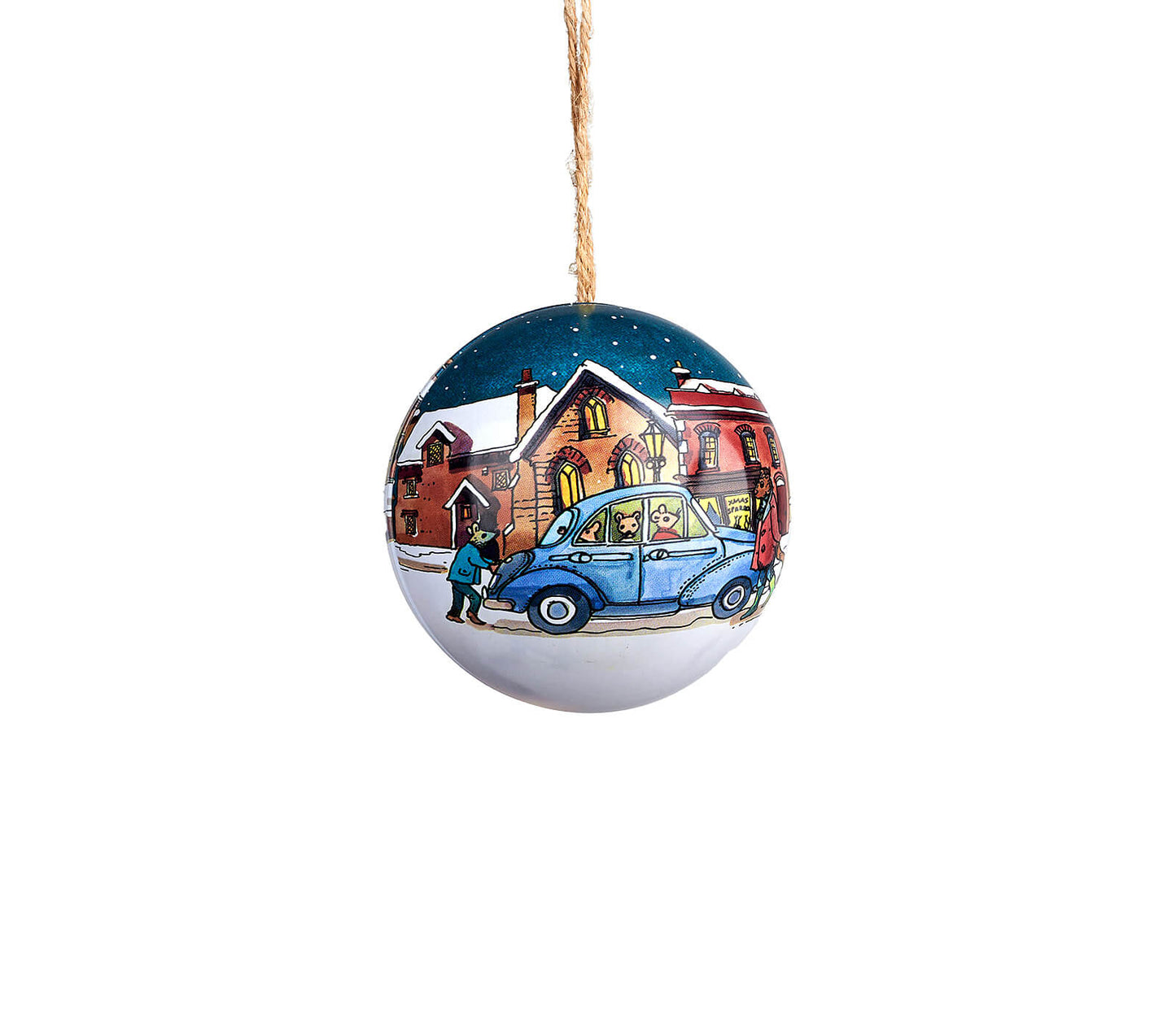 Emma Bridgewater Winter Scene Tin Bauble Set Of 4 Ornaments