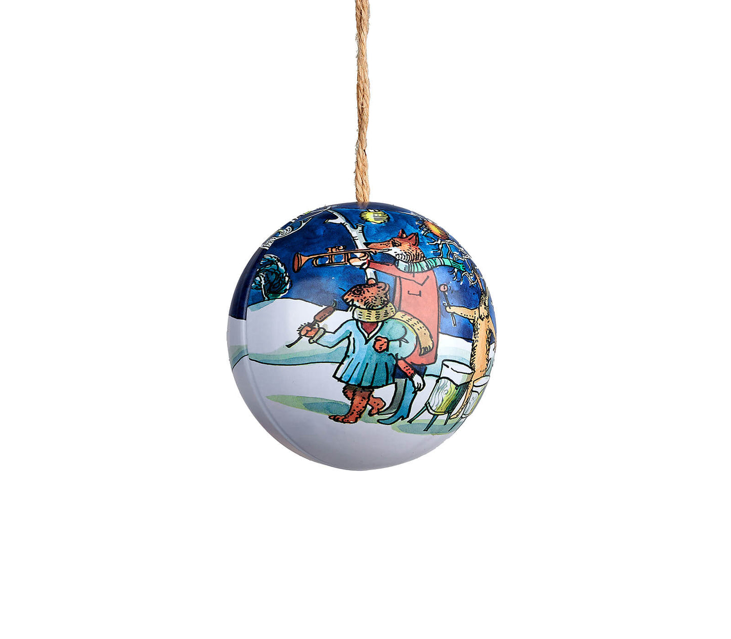 Emma Bridgewater Winter Scene Tin Bauble Set Of 4 Ornaments