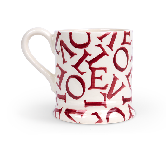 LOVE Polka Red 1/2 Pint Mug
