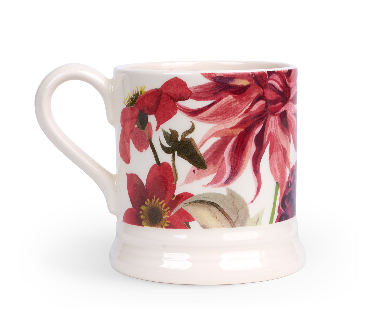 Red & Pink Dahlia 1/2 Pint Mug