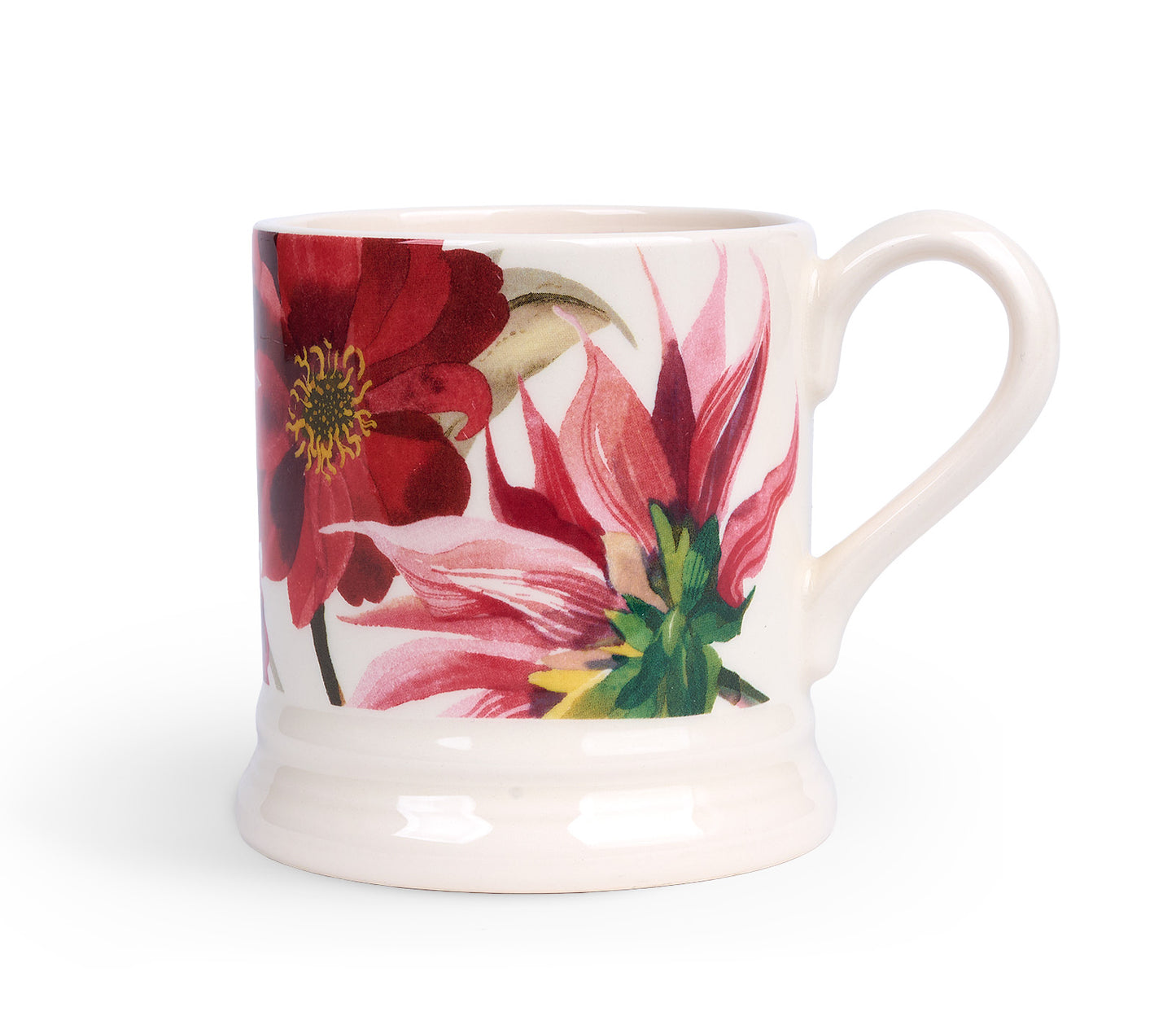 Red & Pink Dahlia 1/2 Pint Mug
