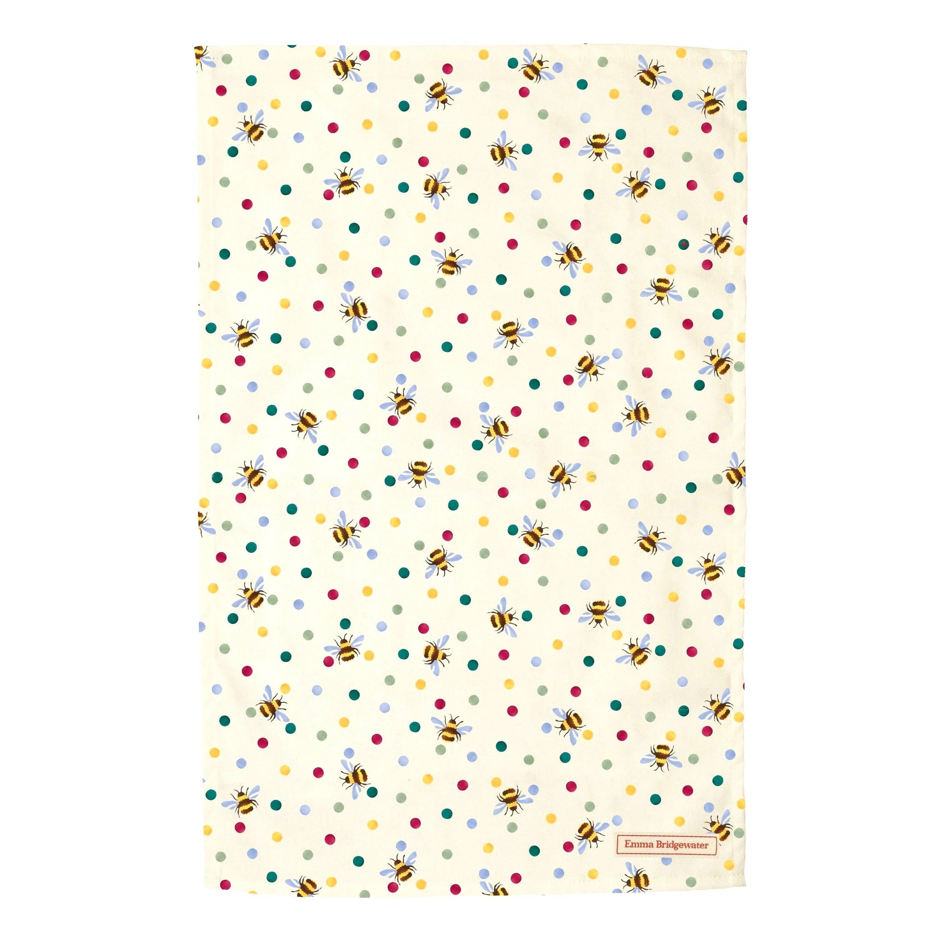 Bumblebee & Small Polka Dot Tea Towel-Elite Tins-Joanne Hudson Basics