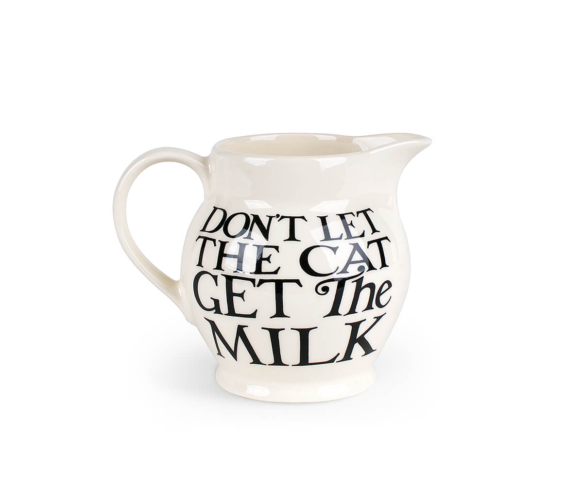 Black Toast All Over 1/2 Pint Jug-Emma Bridgewater-Emma Bridgewater Pottery-USA