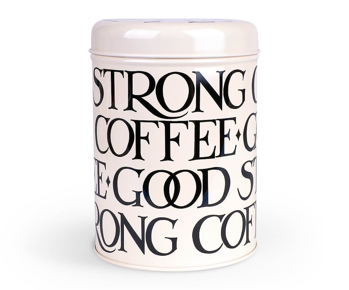 Black Toast A/O Set of 3 Round Tin Caddies-Emma Bridgewater-Emma Bridgewater Pottery-USA