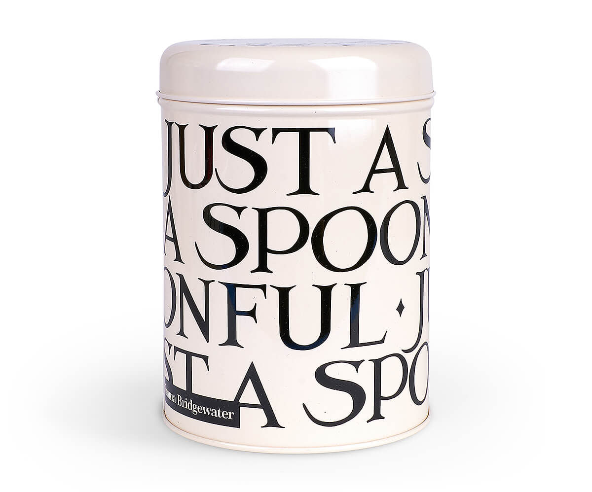 Black Toast A/O Set of 3 Round Tin Caddies-Emma Bridgewater-Emma Bridgewater Pottery-USA