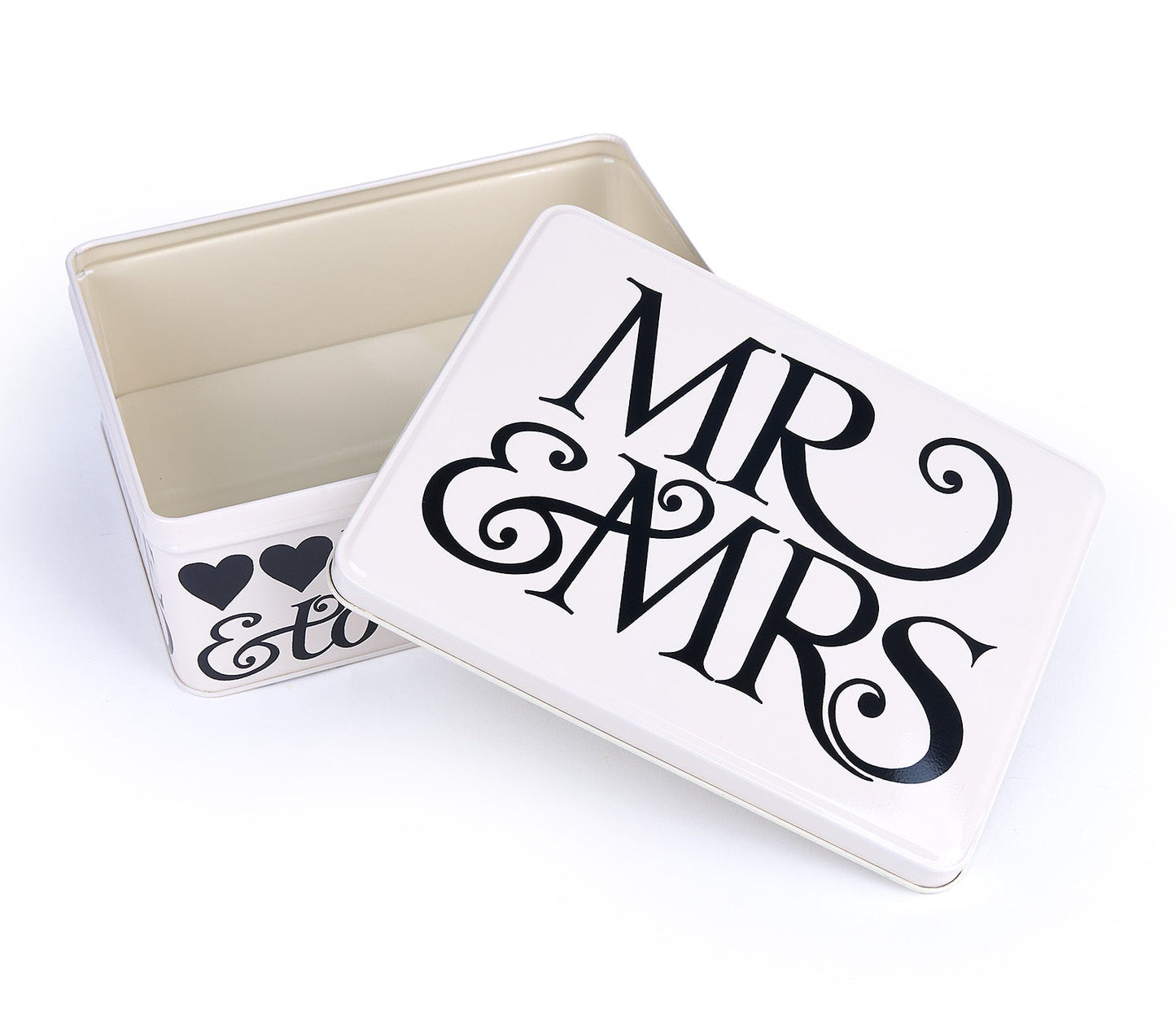 Black Toast Mr & Mrs Medium Deep Rectangular Tin-Emma Bridgewater Pottery-Joanne Hudson Basics