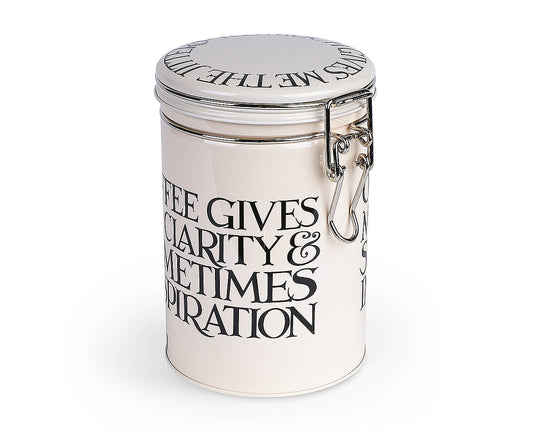 Black Toast Tin Clip Lid Caddy-Emma Bridgewater-Emma Bridgewater Pottery-USA