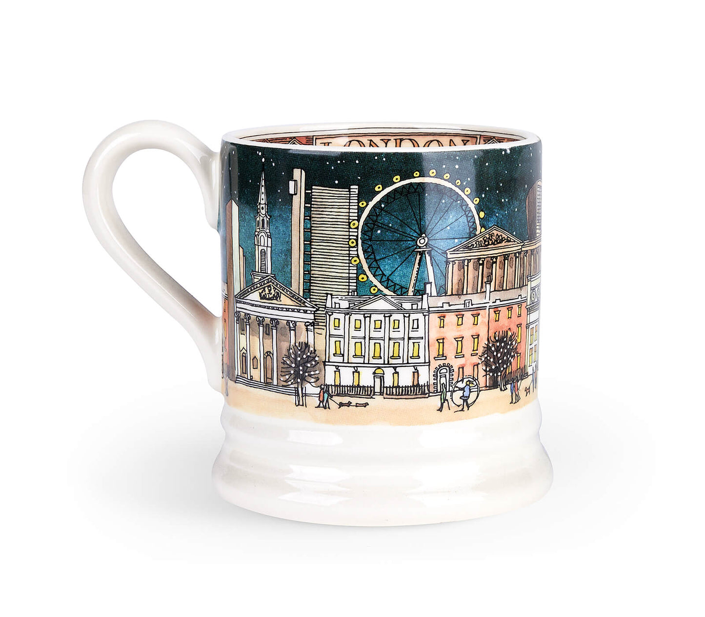 London & London at Night Set Of 2 1/2 Pint Mugs (Gift Boxed)-Emma Bridgewater Pottery-Joanne Hudson Basics