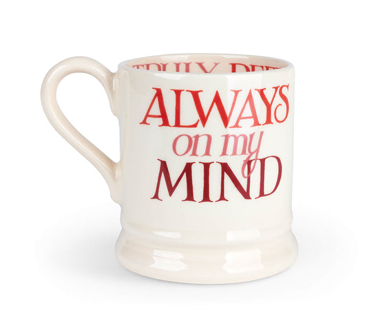 Pink Toast True Love 1/2 Pint Mug (Gift Boxed)-Emma Bridgewater Pottery-Joanne Hudson Basics