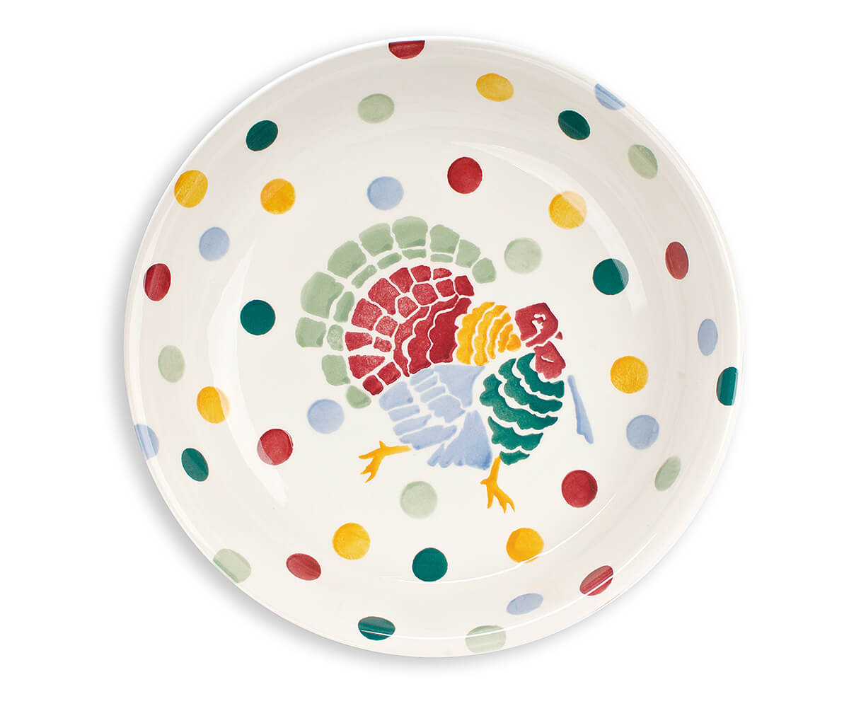 Polka Turkey Pasta Dish-Clearance-Emma Bridgewater Pottery-USA