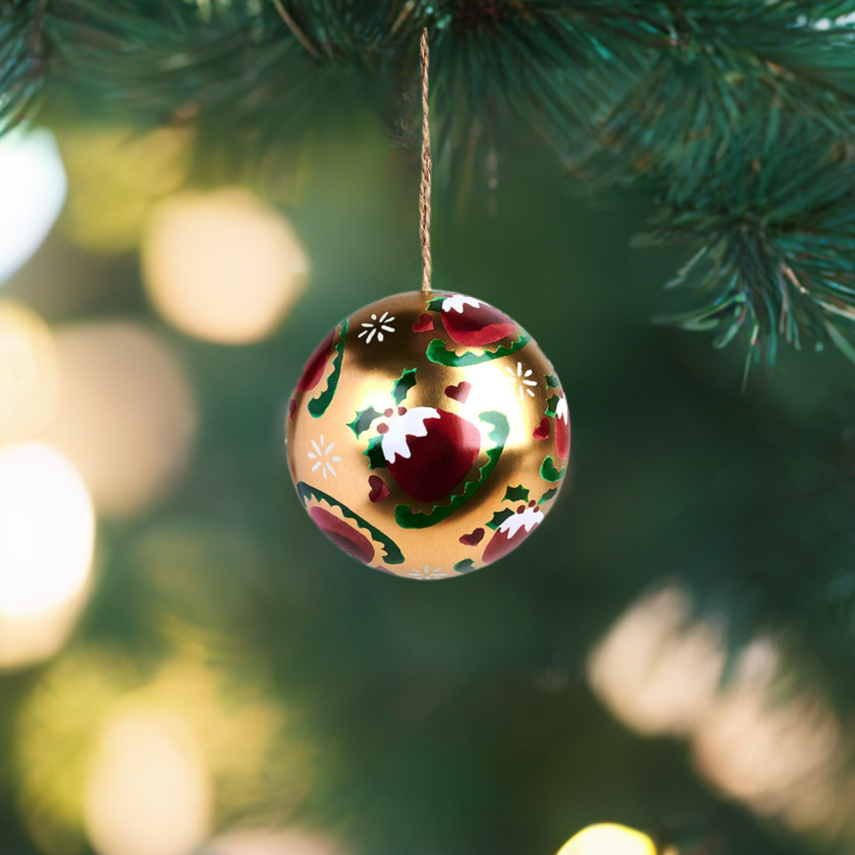 Emma Bridgewater Christmas Tin Bauble Set Of 4 Ornaments