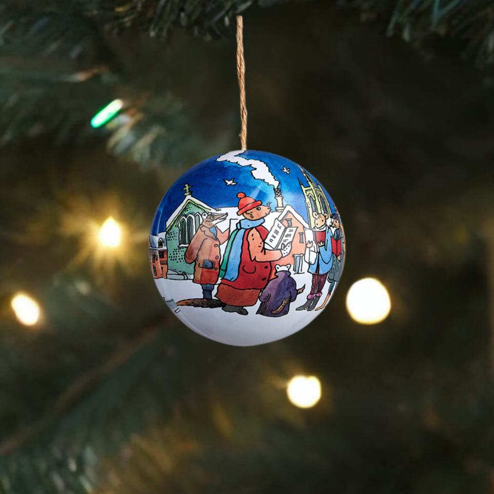 Emma Bridgewater Winter Scene Tin Bauble Set Of 4 Ornaments