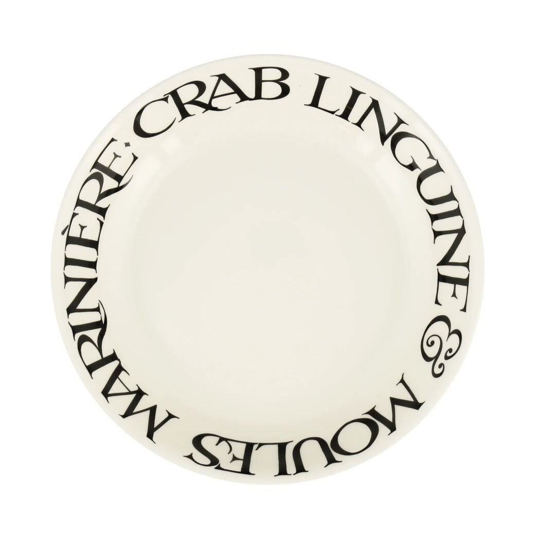 Black Toast Crab Linguine Medium Pasta Bowl