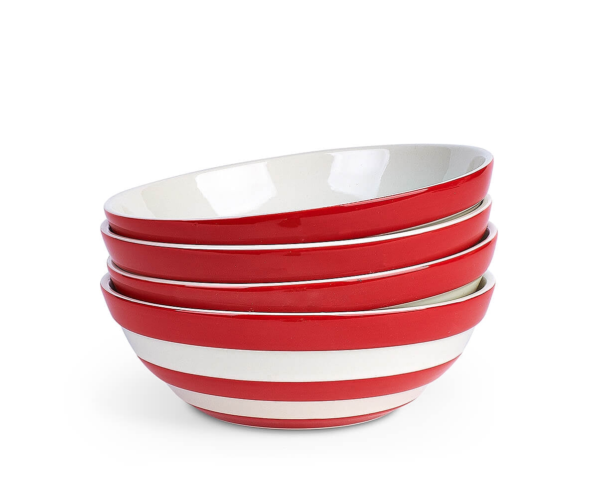 Cornishware Red Cereal Bowl / Set of 4