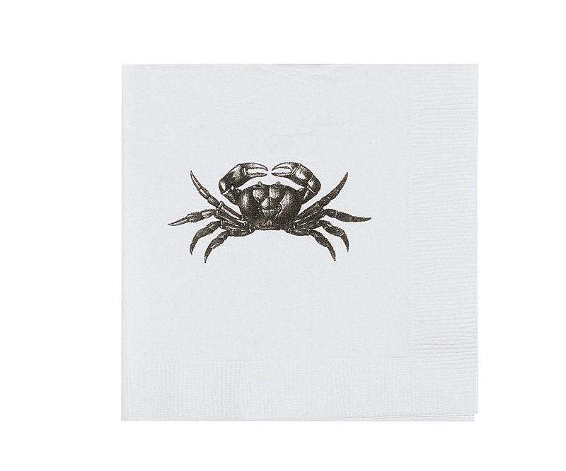 Crab Cocktail Paper Napkins (White)