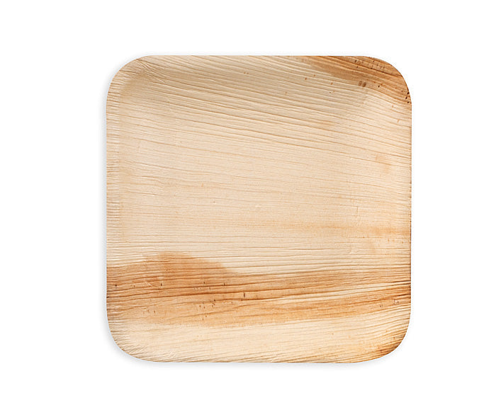 areca palm leaf plate Leaf & Fiber Square 6in Side Plate Bulk 100/CS