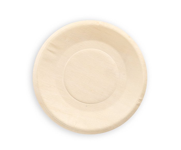 Scandinavia Disposable Round Wooden Plate 6in 20/PK