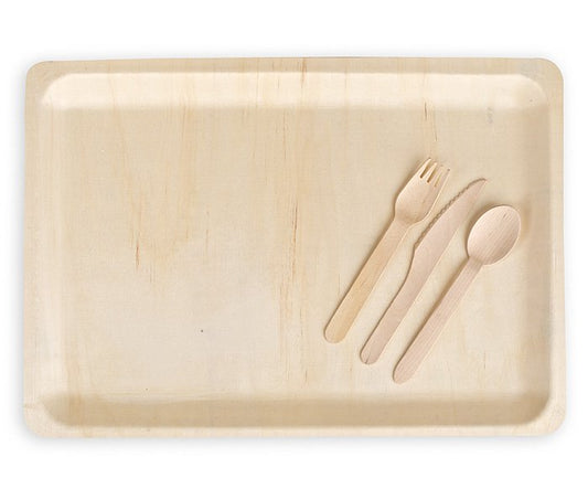 Scandinavia Disposable Wooden Tray 10/PK