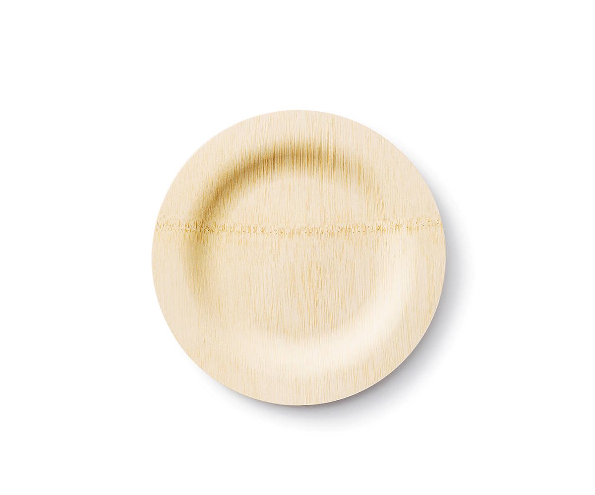 Veneerware 7in Bamboo Plate Set of 8