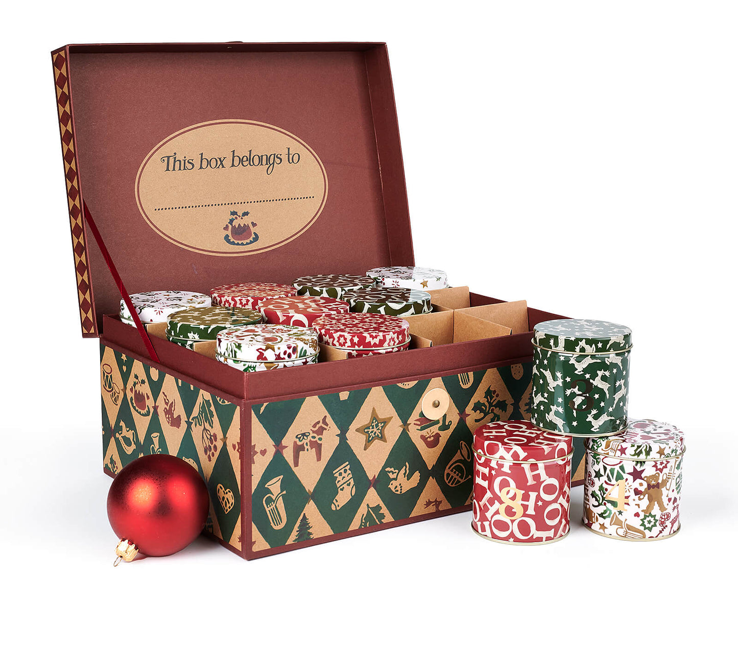 Christmas Joy Advent Calendar Tin Collection-Elite Tins-Joanne Hudson Basics