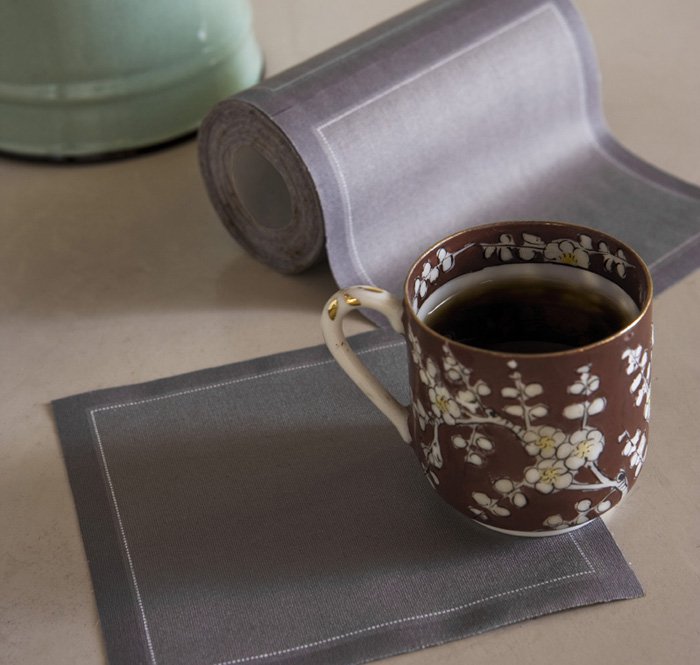 MYdrap Grey Dinner Napkin Roll