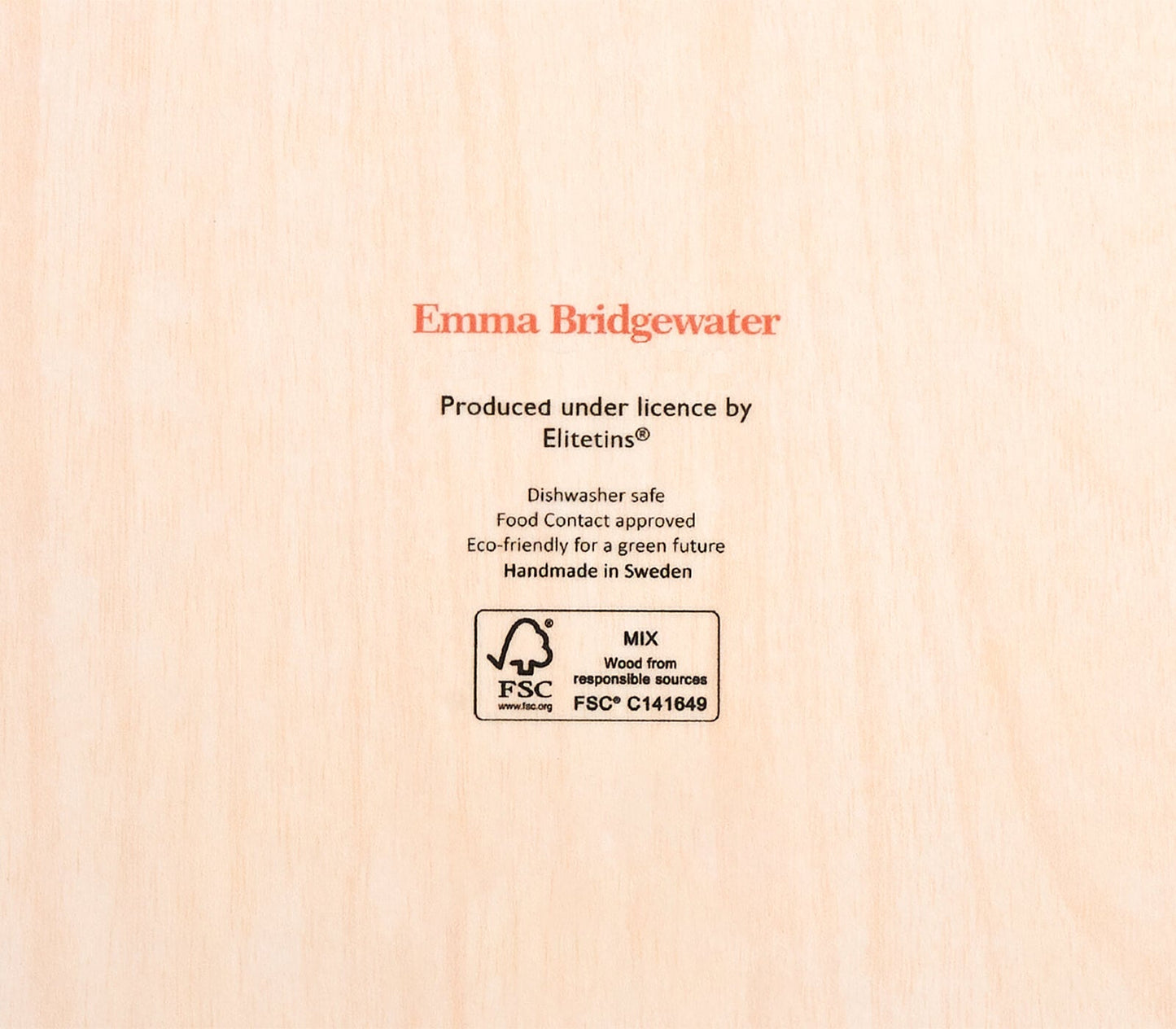 Hearts Rectangular Birch Tray-Emma Bridgewater-Emma Bridgewater Pottery-USA