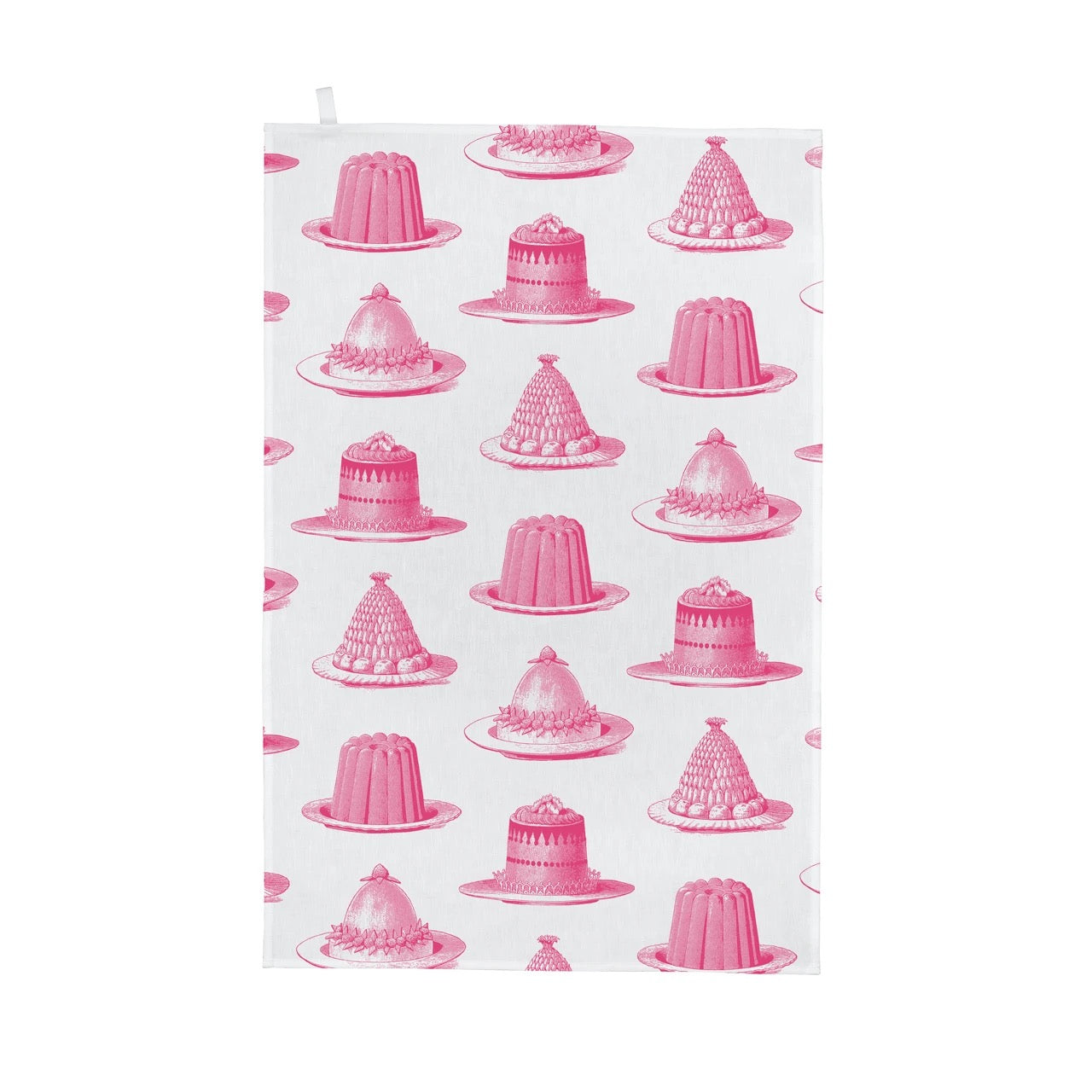 Pink Jelly & Cake Tea Towel