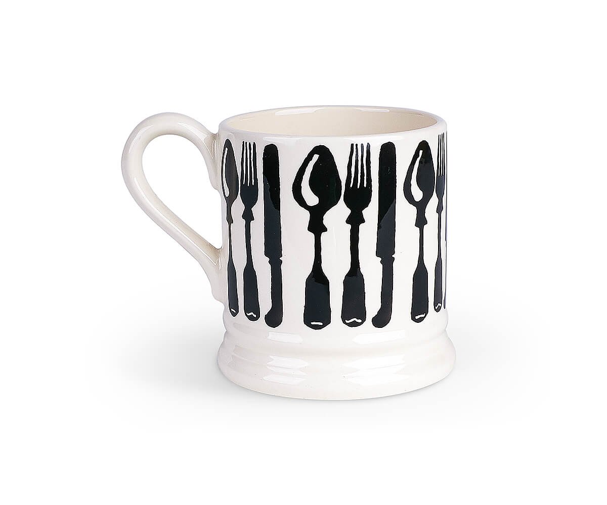 Knives & Forks 1/2 Pint Mug-Clearance-Emma Bridgewater Pottery-USA