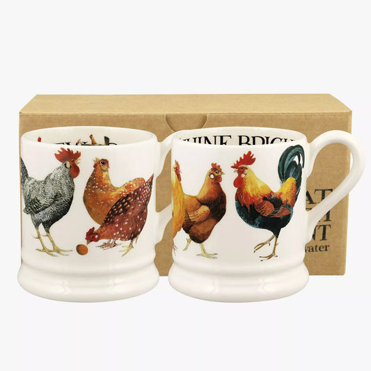 Rise & Shine 1/2 Pint Mug Set of Two (Gift Boxed)