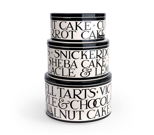 Black Toast Set of 3 Round Cake Tins (New)
