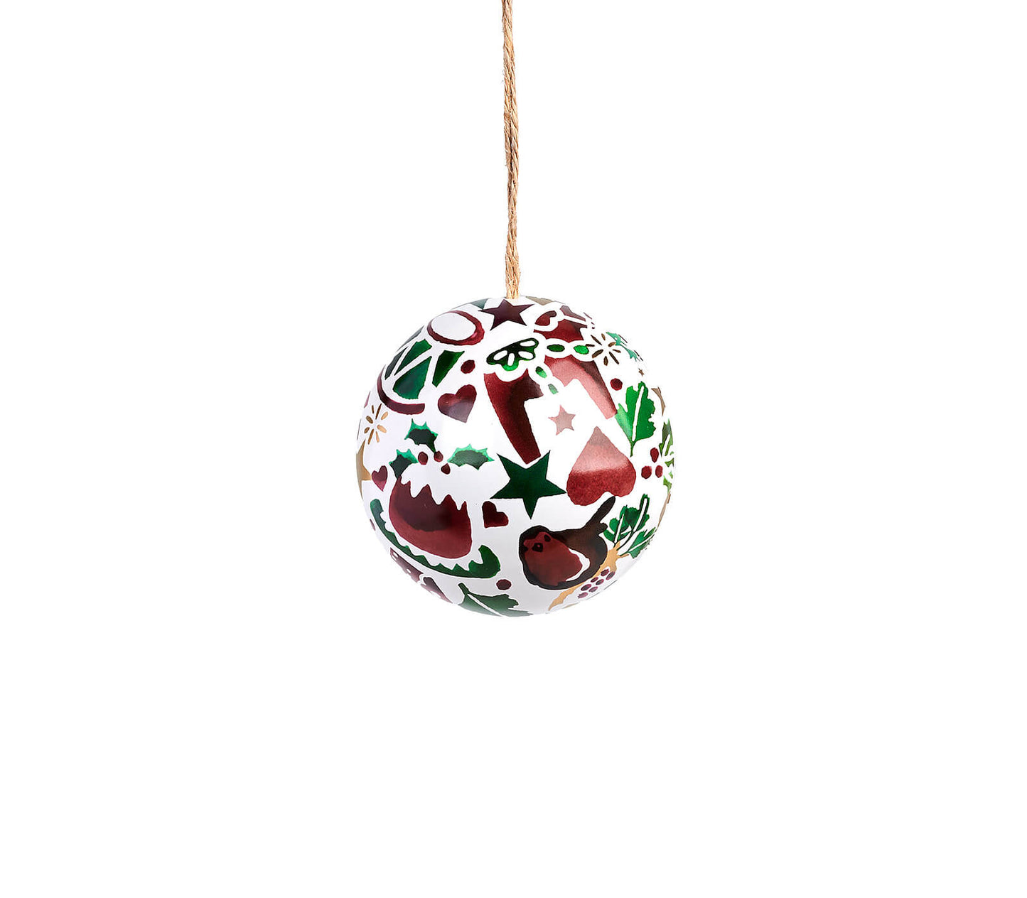 Emma Bridgewater Christmas Tin Bauble Set Of 4 Ornaments
