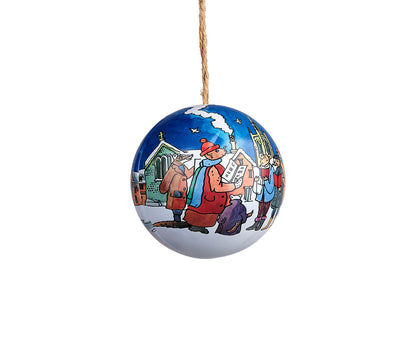 Emma Bridgewater Winter Scene Tin Bauble Set Of 4 Ornaments