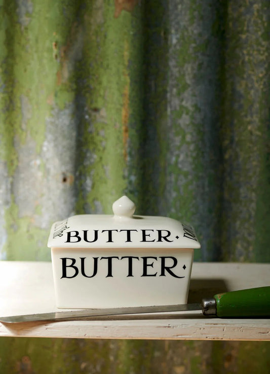 Black Toast Butter Dish-Emma Bridgewater Pottery-Joanne Hudson Basics