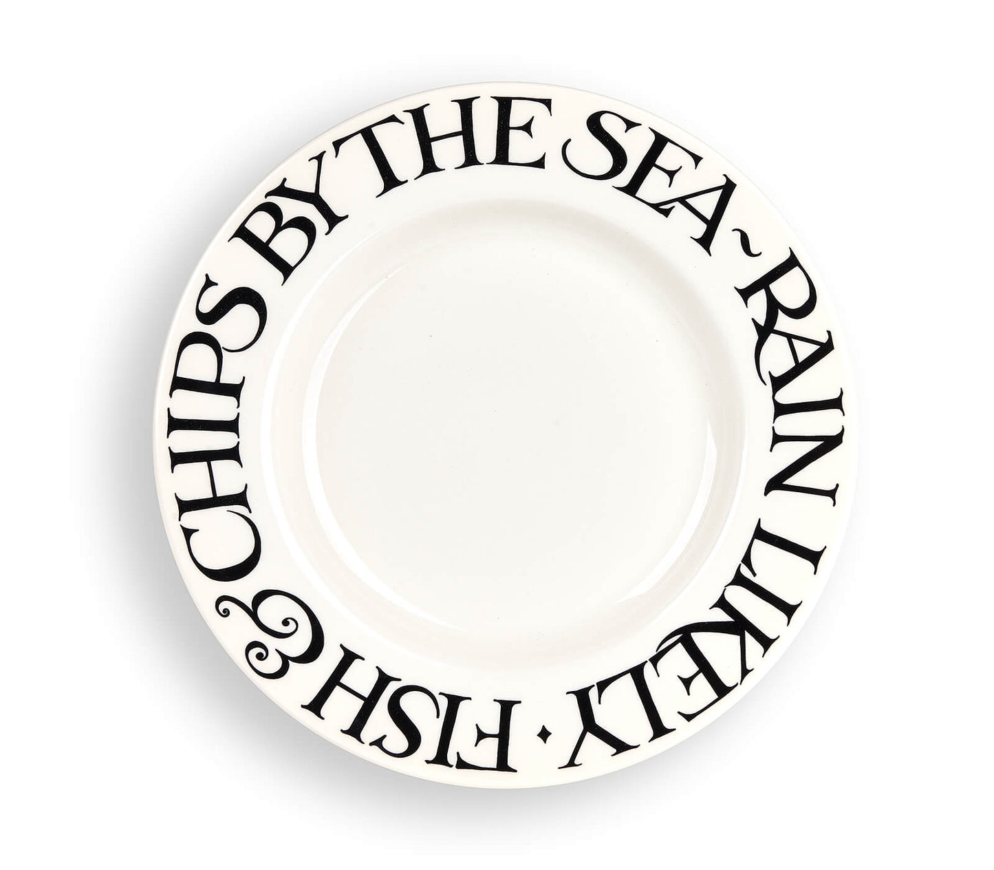 Black Toast Fish & Chips 10.5in Dinner Plate-Emma Bridgewater Pottery-Joanne Hudson Basics