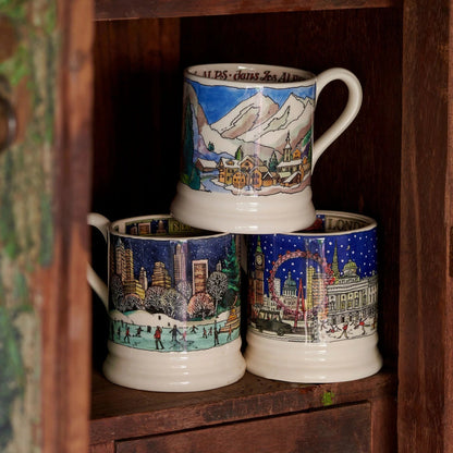 New York At Christmas 1/2 Pint Mug (Gift Boxed)-Emma Bridgewater Pottery-Joanne Hudson Basics