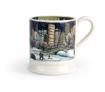 New York At Christmas 1/2 Pint Mug (Gift Boxed)-Emma Bridgewater Pottery-Joanne Hudson Basics