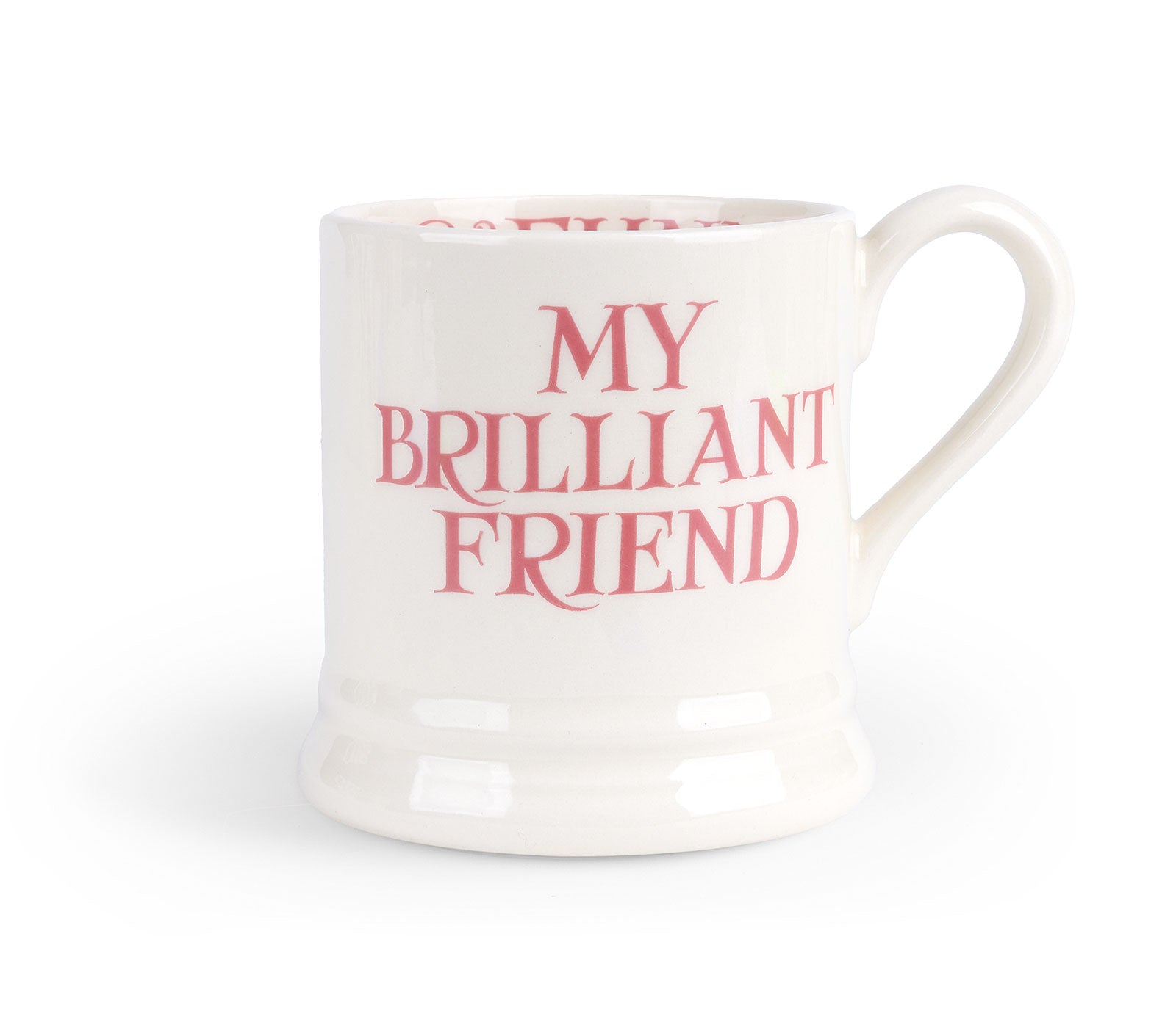 Pink Toast My Brilliant Friend 1/2 Pint Mug-Emma Bridgewater Pottery-Joanne Hudson Basics