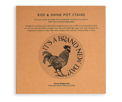 Rise & Shine Cork Pot Stand / Trivet-Emma Bridgewater-Emma Bridgewater Pottery-USA