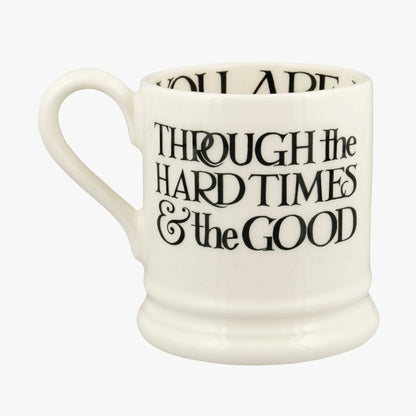 Black Toast You & Me 1/2 Pint Mug Set (Gift Boxed)-Emma Bridgewater Pottery-Joanne Hudson Basics