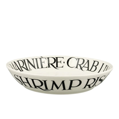 Black Toast Crab Linguine Medium Pasta Bowl