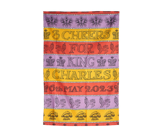 3 Cheers for the King Tea Towel-Elite Gift Boxes-Joanne Hudson Basics