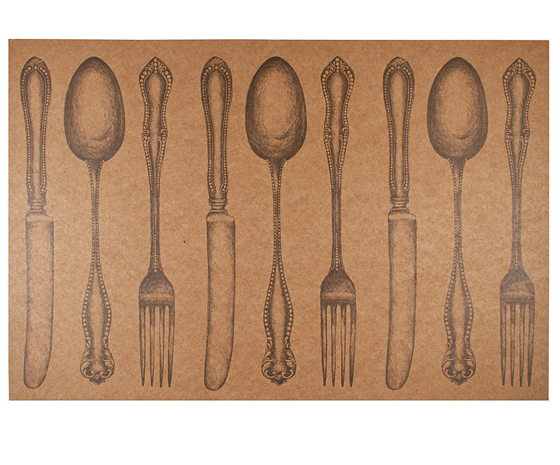 Cutlery Placemat Paper Tear-Off Pad