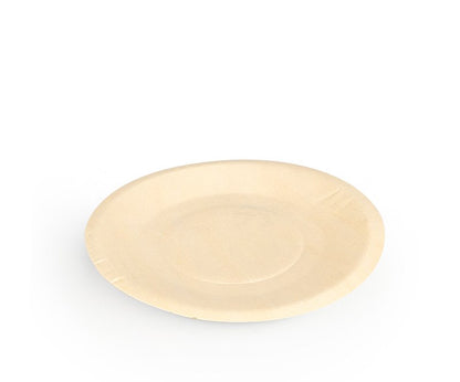 Scandinavia Disposable Round Wooden Plate 6in 20/PK