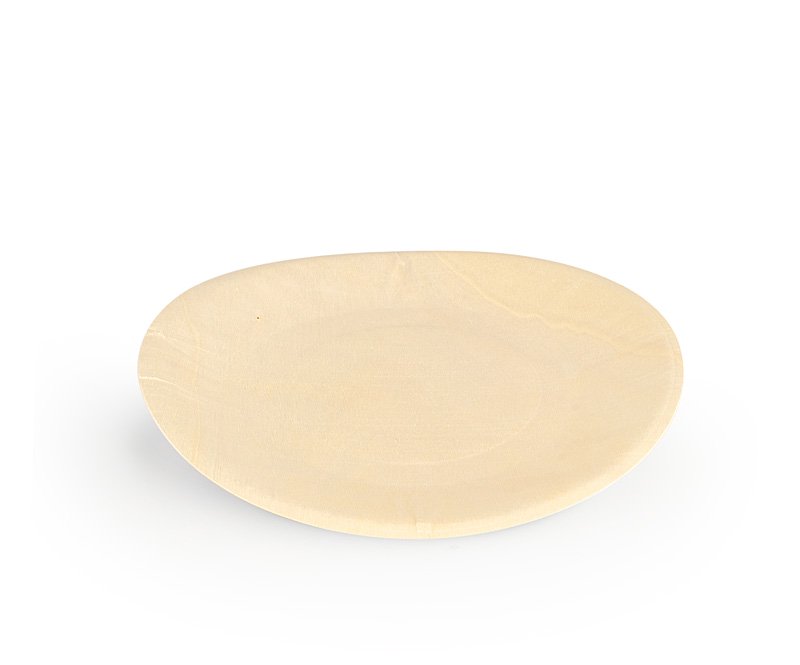 Scandinavia Disposable Round Wooden Plate 8in 10/PK