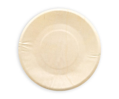 Scandinavia Disposable Round Wooden Plate 8in 10/PK