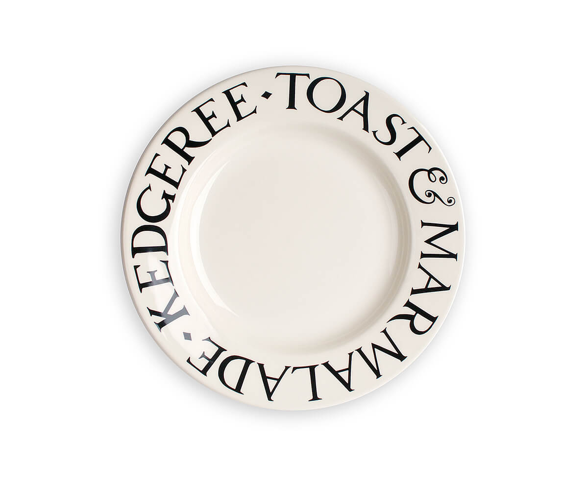 Black Toast 8.5in Plate-Emma Bridgewater-Emma Bridgewater Pottery-USA