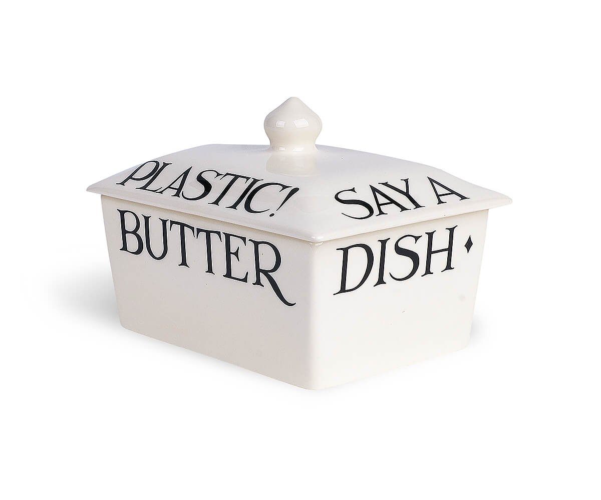 Black Toast Small Butter Dish-Emma Bridgewater-Emma Bridgewater Pottery-USA