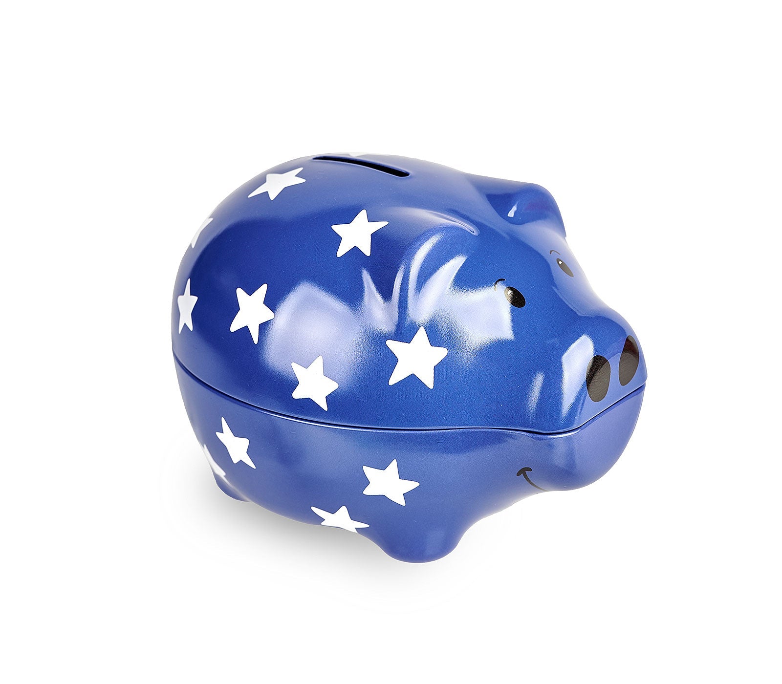 Blue Stars Pound Pig Tin Piggy Bank-New Items-Elite Gift Boxes-USA