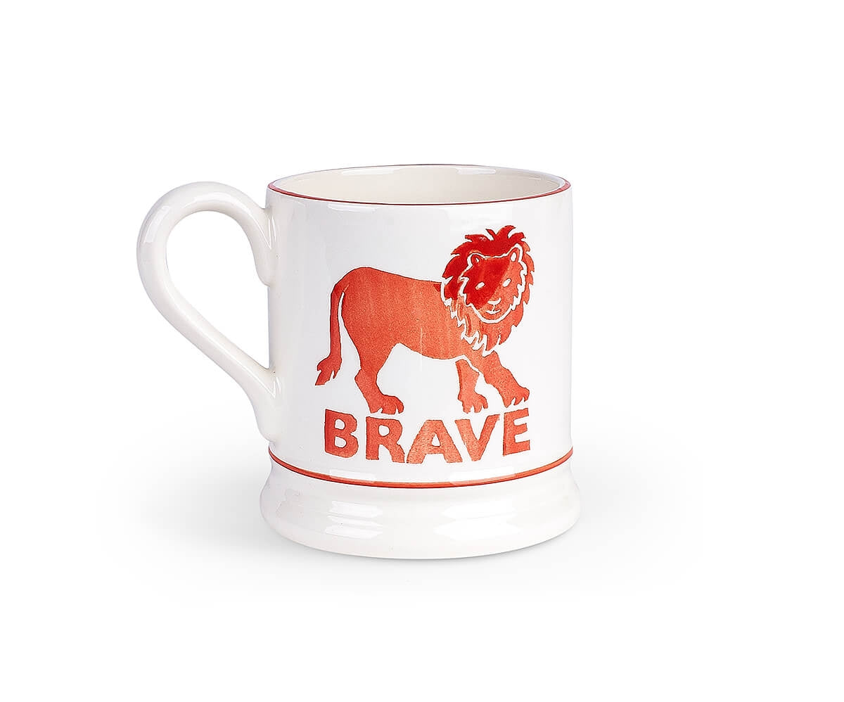 Brave Lion 1/2 Pint Mug (Gift Boxed)-Emma Bridgewater-Emma Bridgewater Pottery-USA